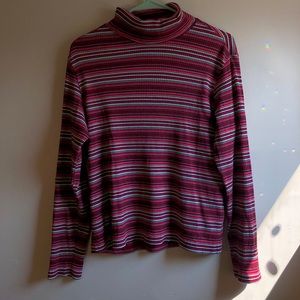 Ribbed Striped turtleneck